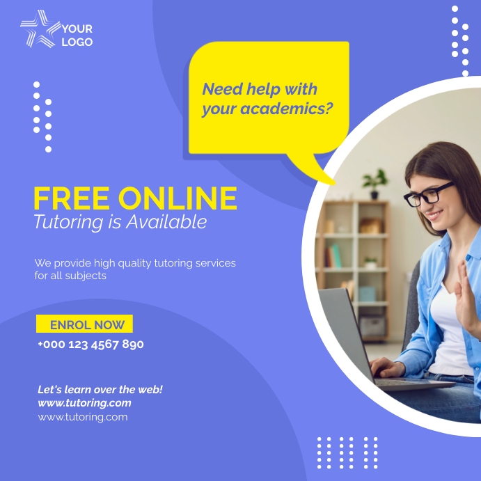 Tutoring Template | PosterMyWall