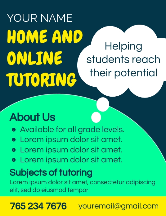 Tutor Copy Copy of Tutoring Flyer | PosterMyWall