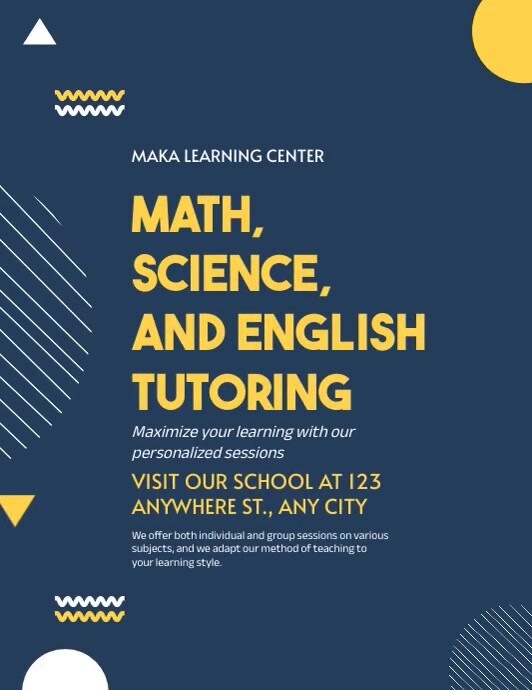 Tutoring Flyer template