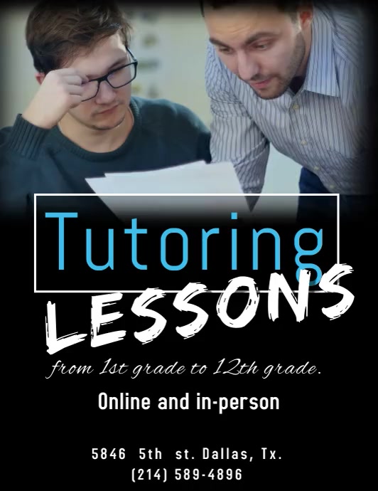 Copy of tutoring lessons | PosterMyWall