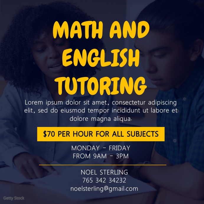Tutoring Post Template | PosterMyWall
