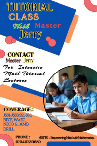 Tutoring poster template