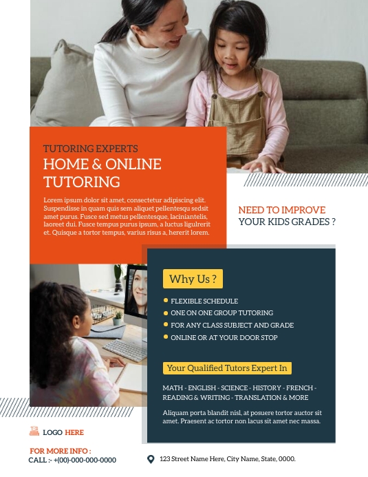 Sample Tutorial Service Flyer Copy of Tutoring Service Flyer | PosterMyWall
