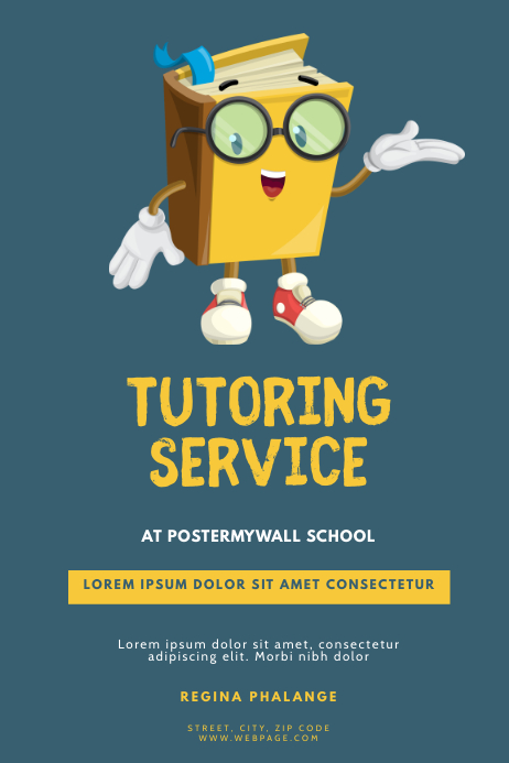 Tutoring Service Flyer Template PosterMyWall pin-on-teaching-kinder-kuties