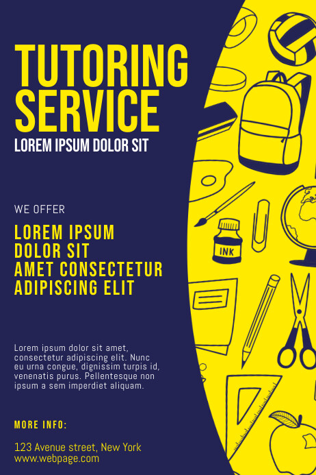 Tutoring Service Flyer Template PosterMyWall tutoring-service-flyer-template-postermywall