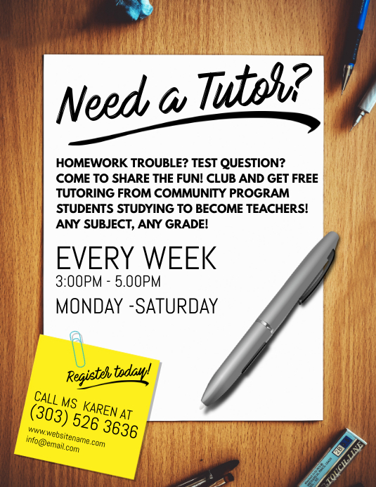 Tutoring Service Flyer Template PosterMyWall