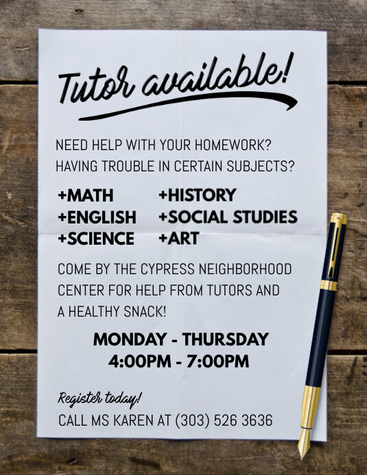 Tutoring Service Flyer Template PosterMyWall