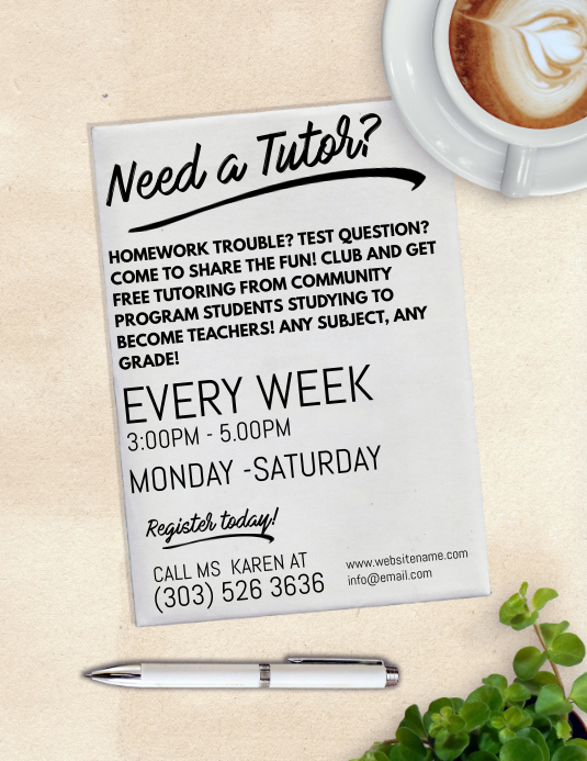 Tutoring Service Flyer Template PosterMyWall
