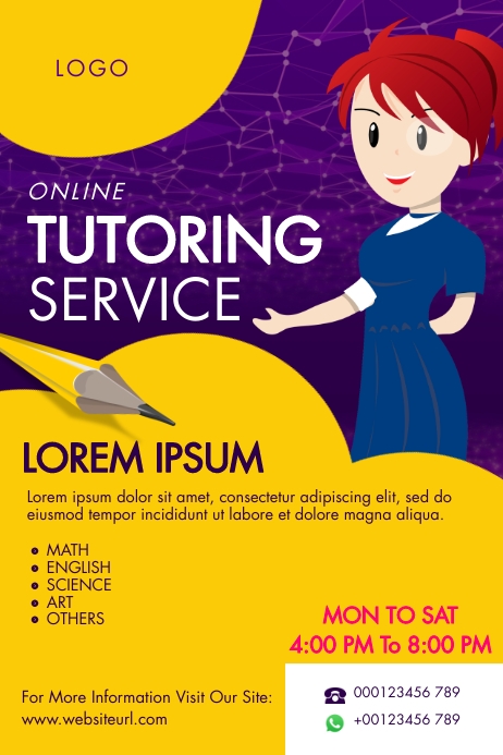 Tutor Services Layout Copy of Tutoring Service Template | PosterMyWall