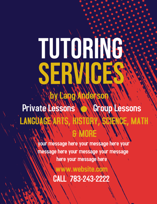 Tutoring services, homework help, Template | PosterMyWall