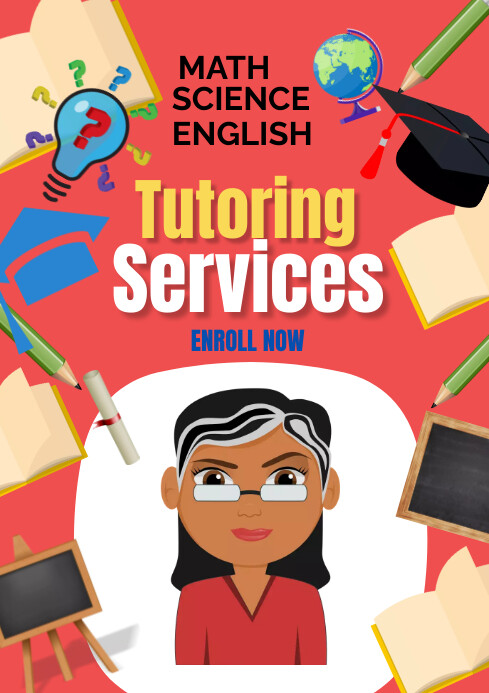 Tr Tutorial Service Tutoring services A4 template | PosterMyWall
