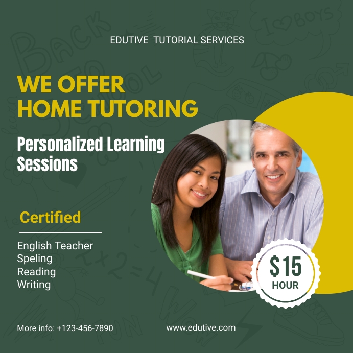 Tutoring services Template | PosterMyWall