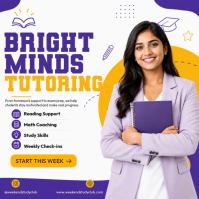 White Tutoring Services Publicación de Instagram Template