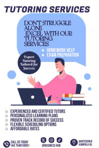 Tutor Services Layout tutoring services Template | PosterMyWall