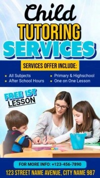 Tutoring Services Facebook Story template