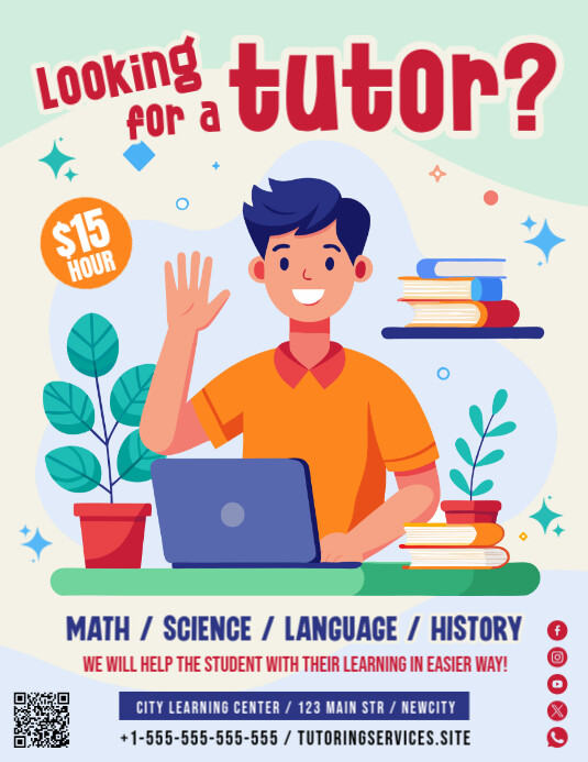 Tutoring Services Flyer Template | PosterMyWall