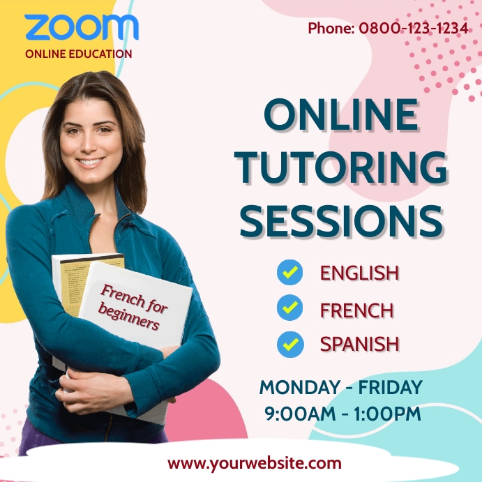 Tutoring sessions online Instagram post Template | PosterMyWall