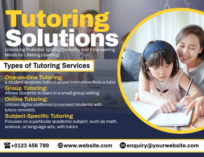 Tutor Copy Copy of Tutoring Solution | PosterMyWall