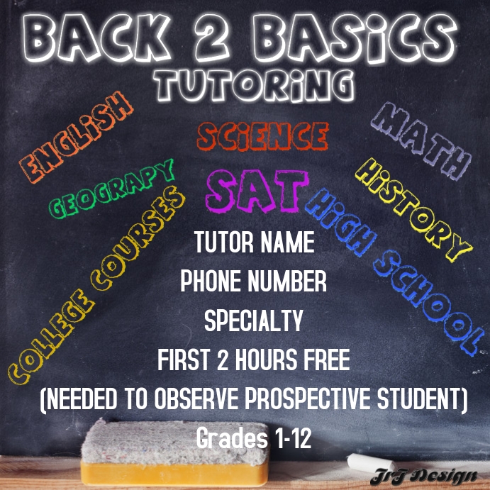 Tutor Copy Copy of TUTORING TEMPLATE | PosterMyWall