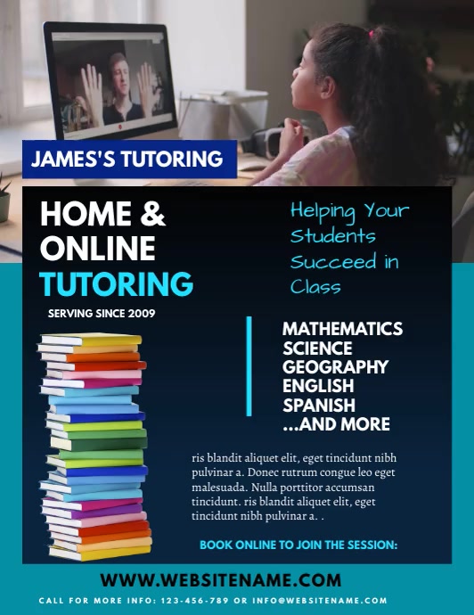 Tutor Copy Copy of Tutoring Template Free | PosterMyWall
