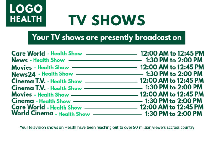TV Shows BoardCast Schedule Template | PosterMyWall tv-shows-boardcast-schedule-template-postermywall