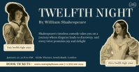 Twelfth Night Shakespeare Banner Facebook Shared Image template