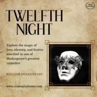 Twelfth Night Shakespeare Event Quadrato (1:1) template