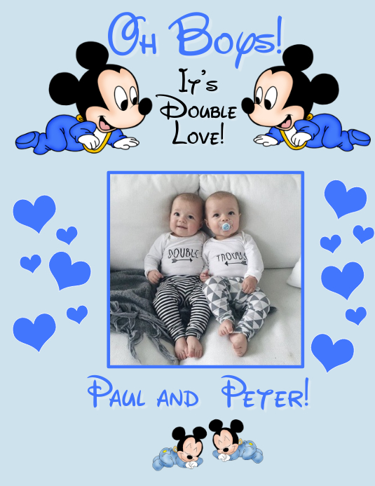 Modele Jumeau Garcon Bebe Bienvenue Photo Annonce Postermywall Modele Jumeau Garcon Bebe Bienvenue Photo Annonce Postermywall