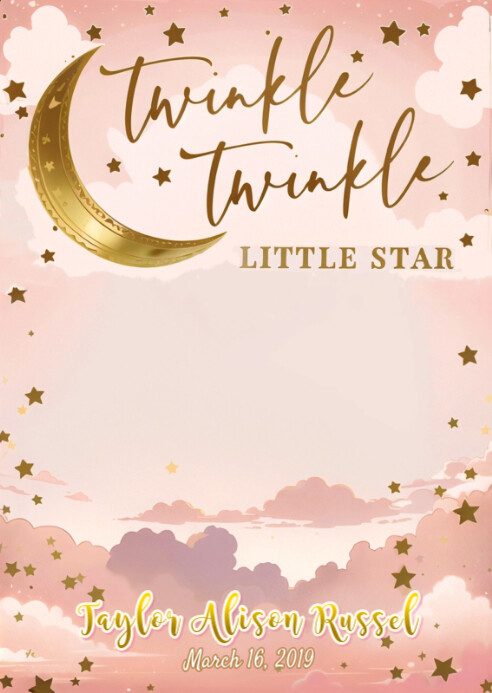 Festa a tema twinkle twinkle little star - con tovaglia rosa Festa a tema twinkle twinkle little star - con tovaglia rosa