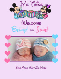 welcome baby girl twins