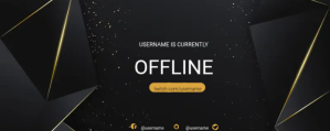 Noir twitch banner Twitch Profile Banner Template