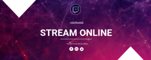 Purple Twitch banners Twitch Profile Banner Template