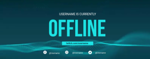 Turquoise Twitch banners Twitch Profile Banner Template