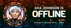 Noir Twitch Offline Banner User Twitch Profile Banner Template