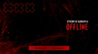 Twitch Overlay Red Offline Banner template