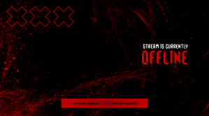 Twitch Overlay Red Offline Banner template