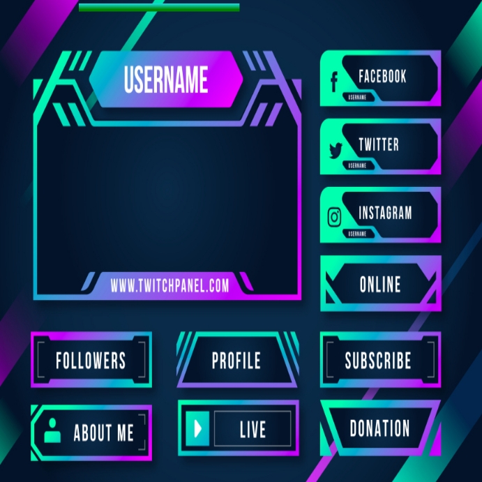 Twitch Panel Pack Poster Design Template Postermywall Twitch Panel Pack Poster Design Template Postermywall