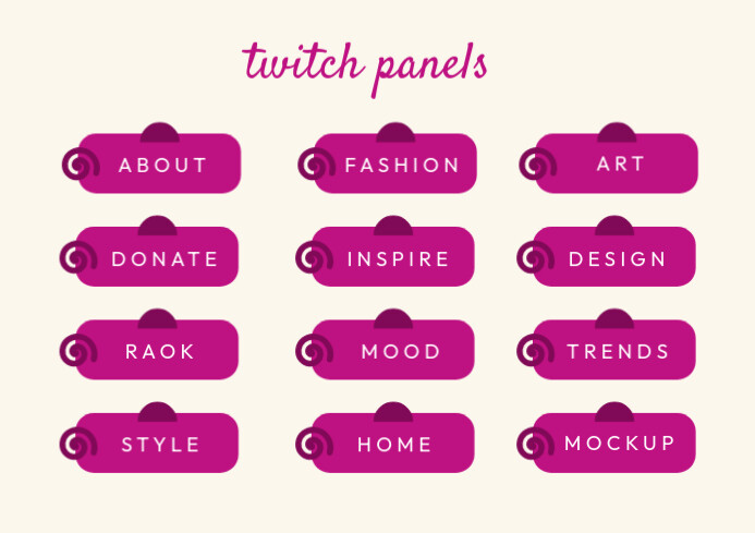 Twitch Panels A4 template