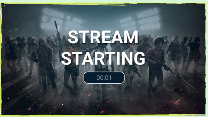 twitch stream overlay staring intro youtube Affichage numérique (16:9) template