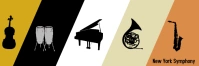 Twitter header, music, symphony, orchestra, music class template