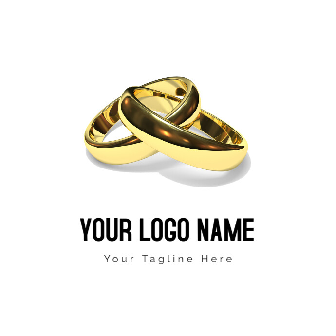 Two Gold-colored Rings Logo Template | PosterMyWall