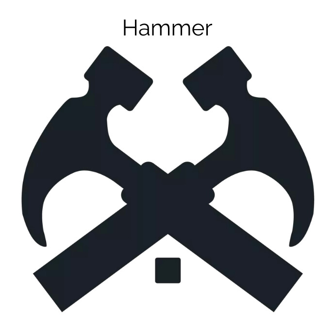 Two Hammer Template PosterMyWall