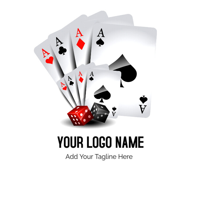 Two Sets Of Ace Game Cards And Two Dice Art, Ilogo template