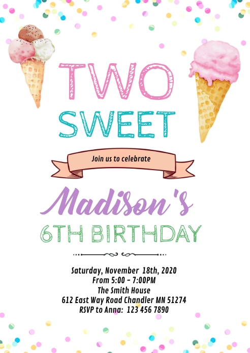 Ice Cream Party Invitation Template Ice Cream Party Invitation Template