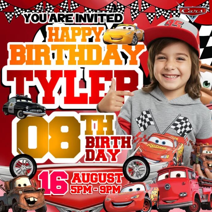 Tyler’s Turbo 8 Bash Template | PosterMyWall