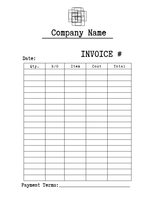 Type writer Invoice Template | PosterMyWall