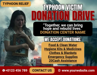 Typhoon Disaster Relief Drive Flyer (US Letter) template