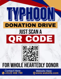 Typhoon Donation Drive Flyer (US Letter) template
