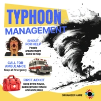 typhoon management Instagram Post template