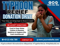 Typhoon Victims Support Flyer (US Letter) template